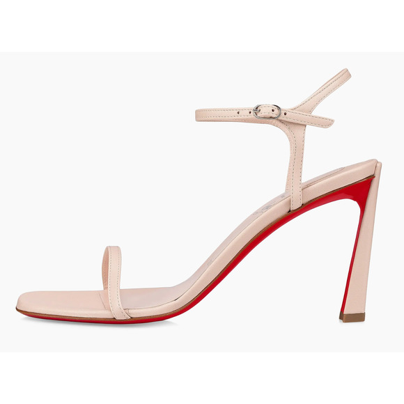 Christian Louboutin Condora Sandal 85 Leche White Pink Ankle Strap Heel Pump 40 - Picture 10 of 16